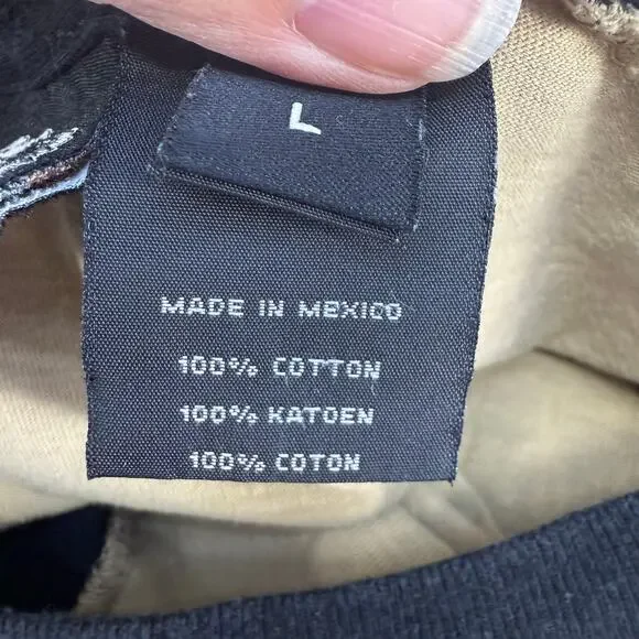 Harley Davidson T-shirt Men's L Black Gold Motorcycle Shirt Raglan Sleeve - Picture 8 of 12